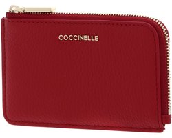 COCCINELLE Leren kaarthouder Metallic Soft Card Holder Scarlet rood