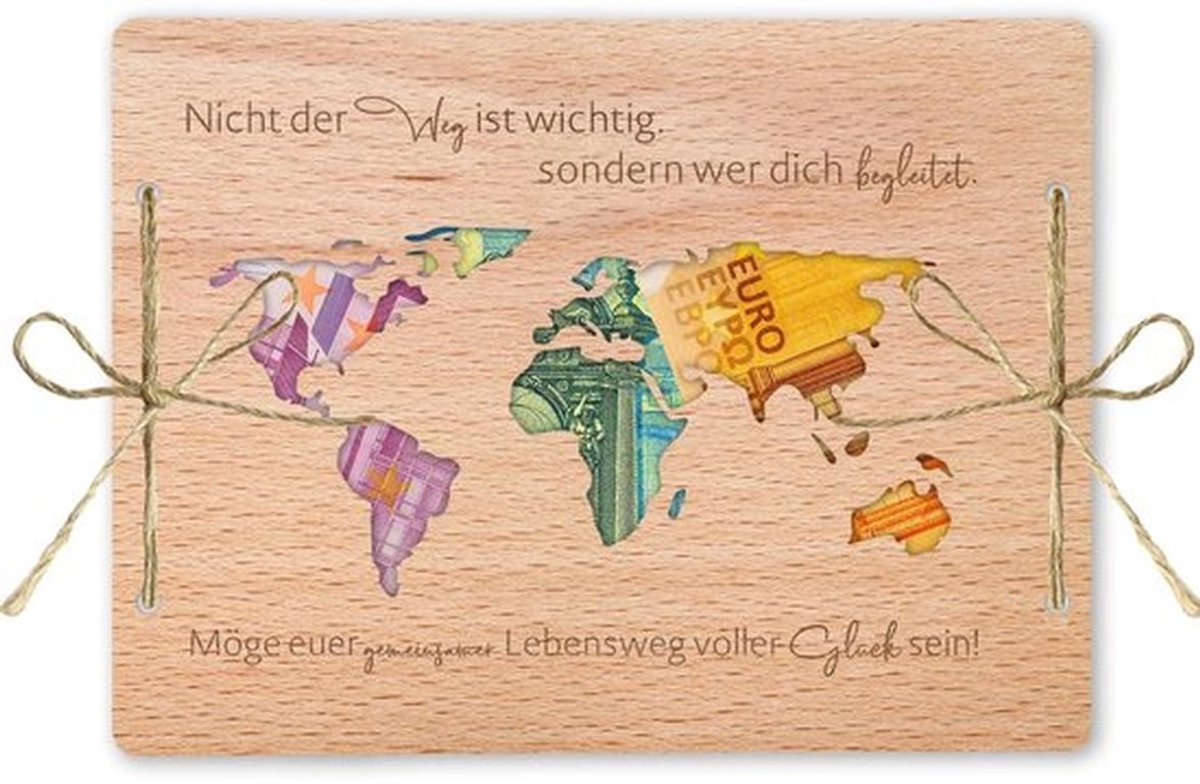 Geldcadeau Huwelijkscadeau - Geldgeschenk van Hout - Bruiloftskaart - Verpakking Geldgeschenken - Huwelijksgeschenken - Op Maat Gemaakt - Huwelijksgeschenk