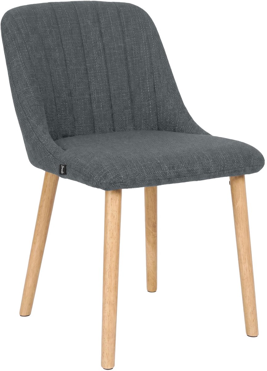 CLP Eetkamerstoel Arie - Houten Onderstel - Scandinavisch - Stof/licht grijs