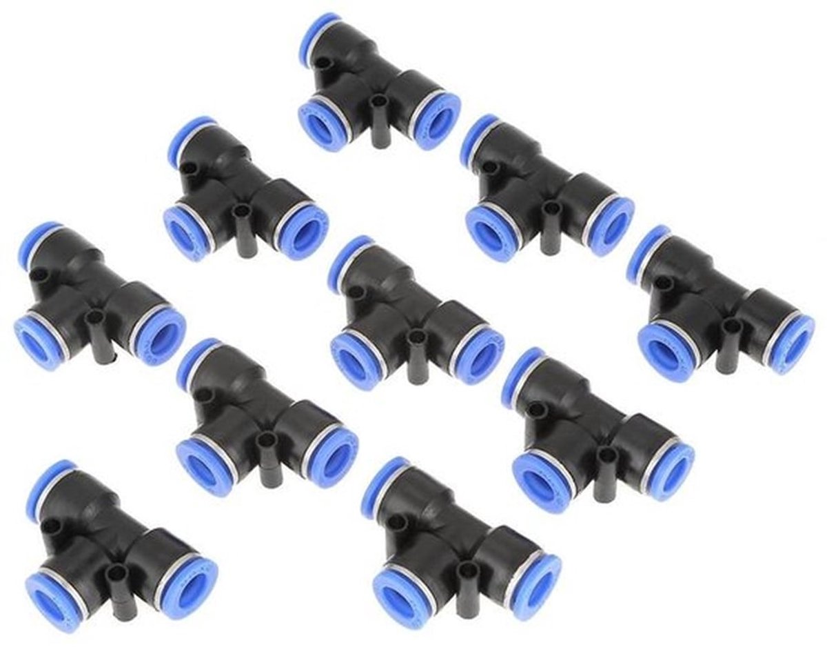 Pneumatische Raccords 10pcs - Luchtkoppeling 1/4 - Snelle Verbinding - Duurzaam - Goede Afdichting - Comfortabele Demontage