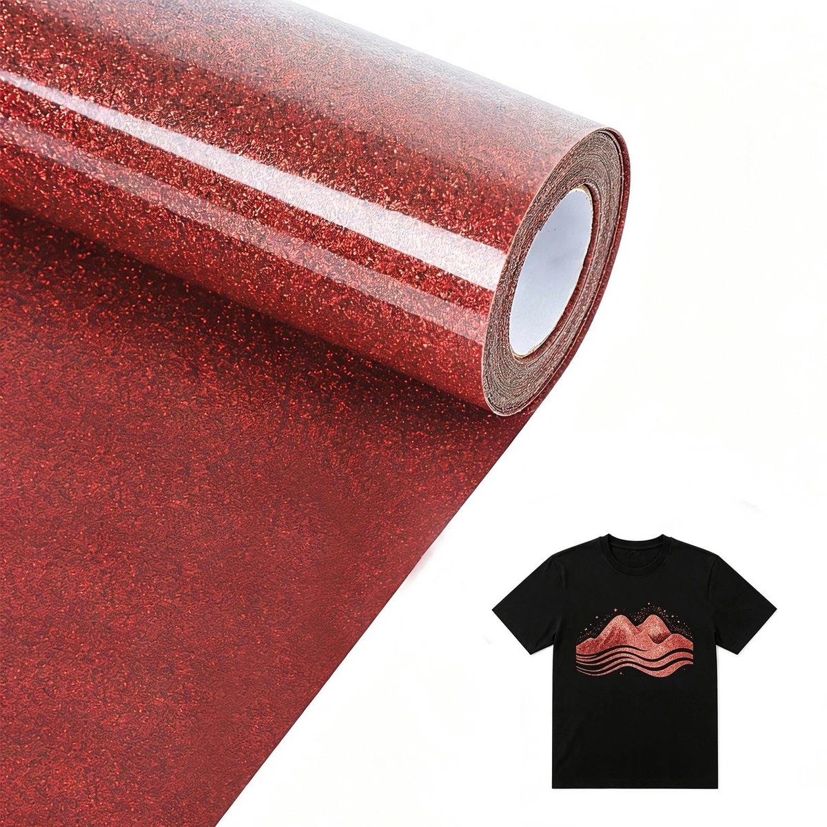 Solidchoice - Plotterfolie voor Textiel, 30,5 × 100 cm, Rood
