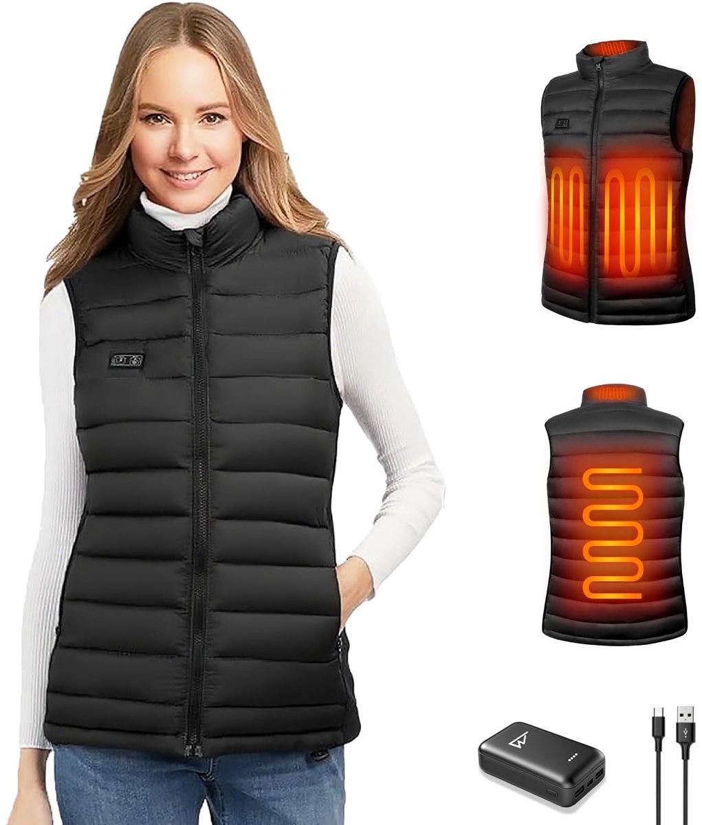 Solidchoice - Elektrisch Verwarmd Vest voor Dames met Powerbank