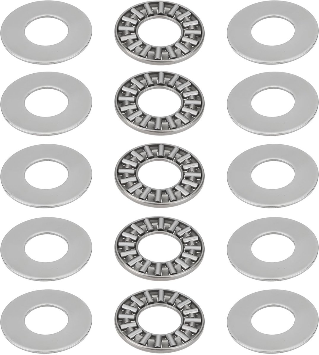 Solidchoice - 10 Sets Axiale Naald Duwkracht Lager Set 12x26x4mm