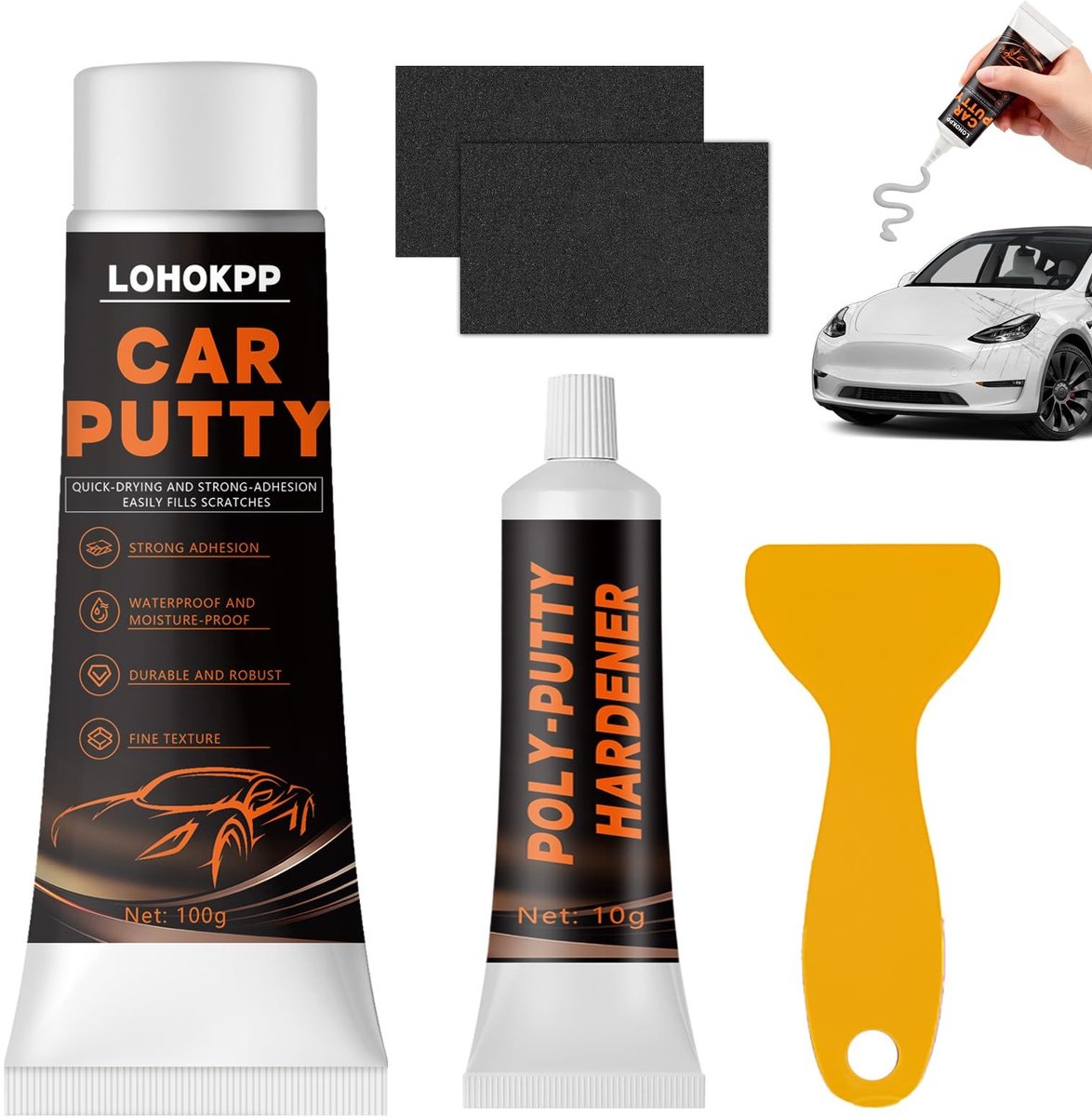 Solidchoice - Plamuurmassa voor Auto met Verharder, 100 g