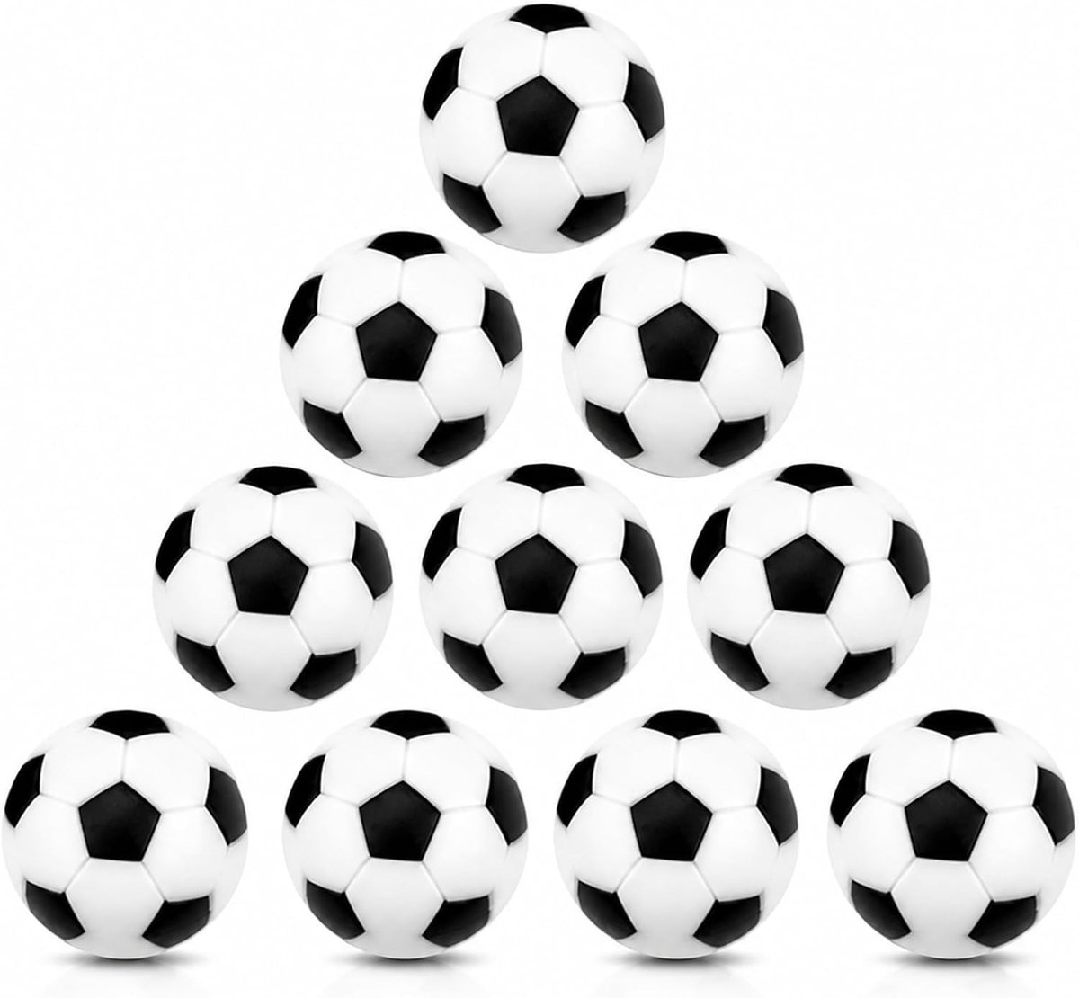 Set van 10 Professionele Tafelvoetbal Ballen van 32 mm - Mini Voetbal Ballen voor Kinderen en Volwassenen, Ideaal voor Spellen en Toernooien