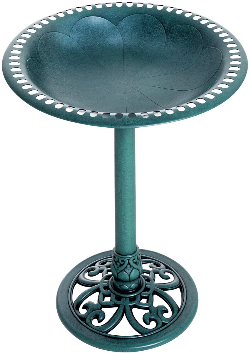 Outsunny-Tuin vogelbad - PP - 50x50x69,5 cm - Groen