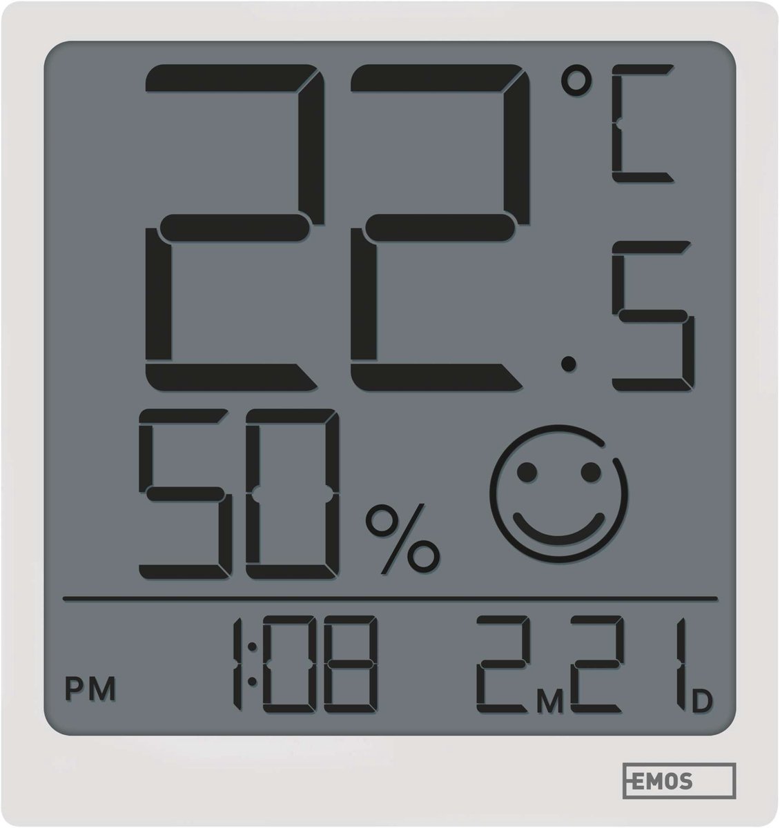EMOS Digitale thermometer met vochtmeter, draadloos, datum, E0522