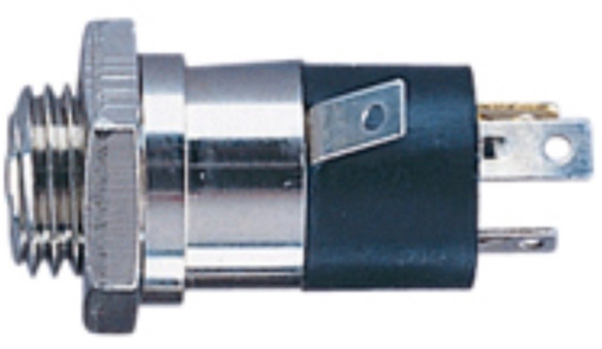 3,5mm Jack (v) inbouw connector - metaal/plastic - 4 soldeerpunten (Nexus)
