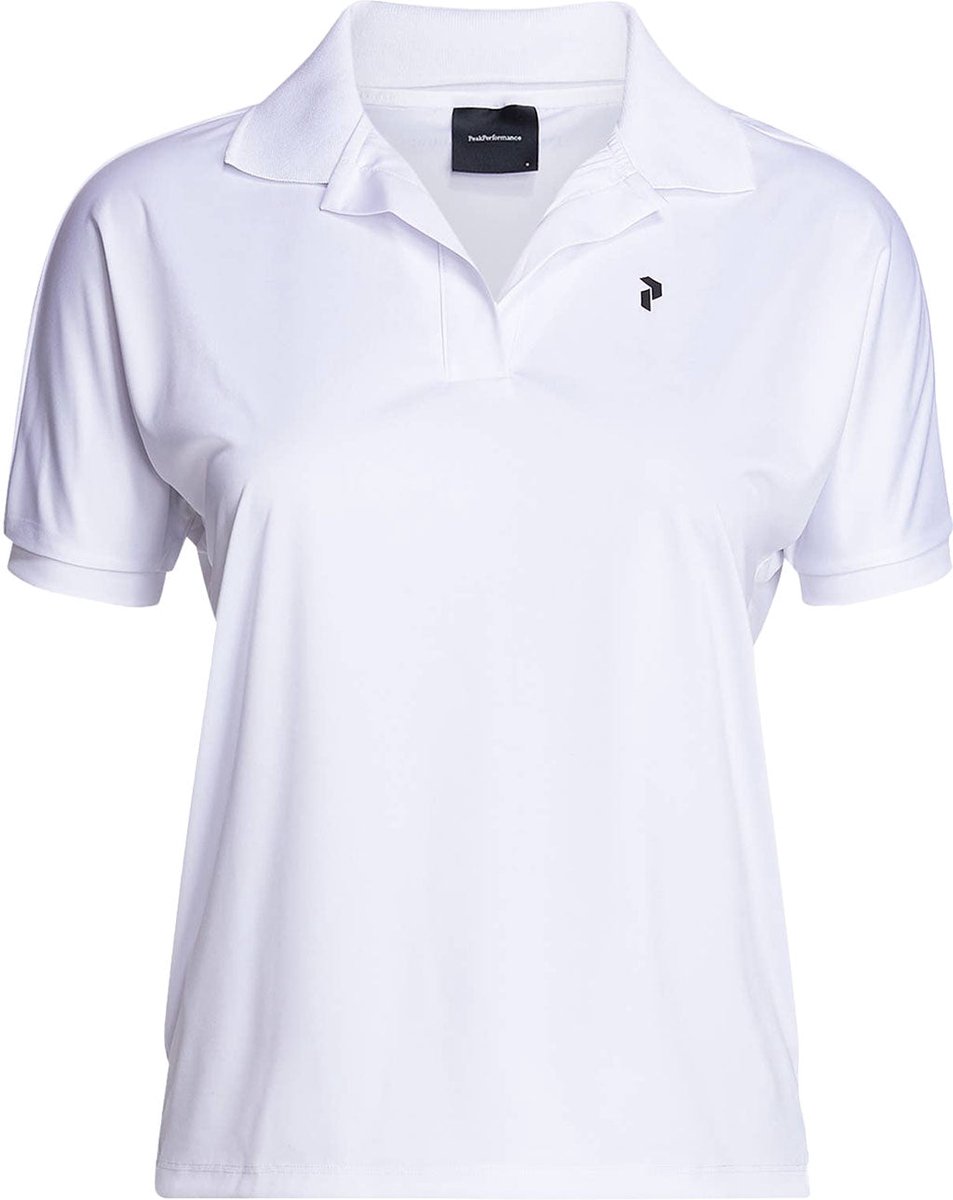 Peak Performance W Illusion SS Polo - Dames Polo Shirt - Korte Mouw - s - Wit
