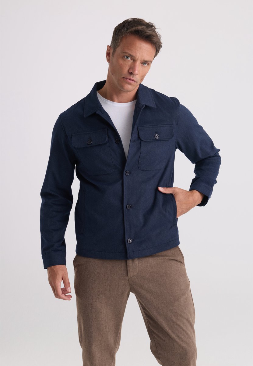 Felix Hardy Overshirt Voor Het Tussenseizoen Heren Navy - L