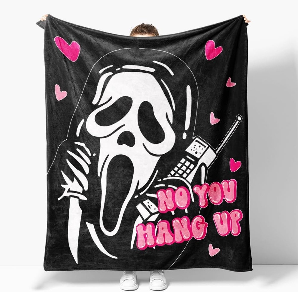 Dekens - Roze - 127 x 152 cm - Flanellen Plaid - Voor Halloween en Valentijnsdag