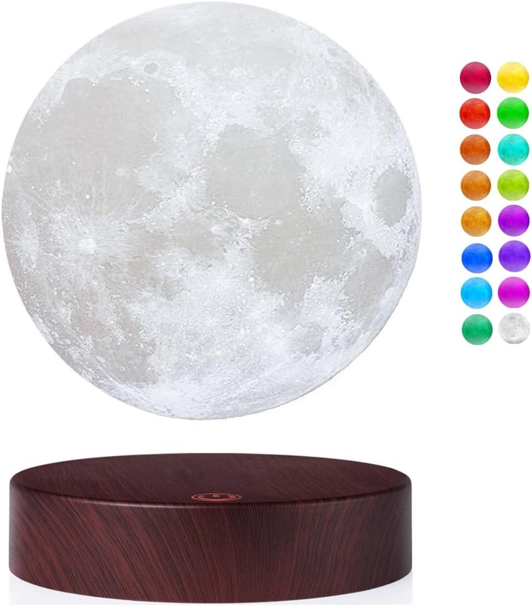 Zwevende Maanlamp - 16 Kleuren - 15 cm - Magnetische Levitatietechniek - Voor Decoratie