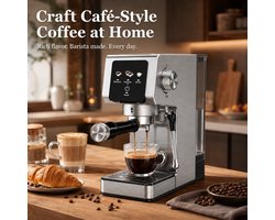TEKROA 20-bar espressomachine met touchscreen