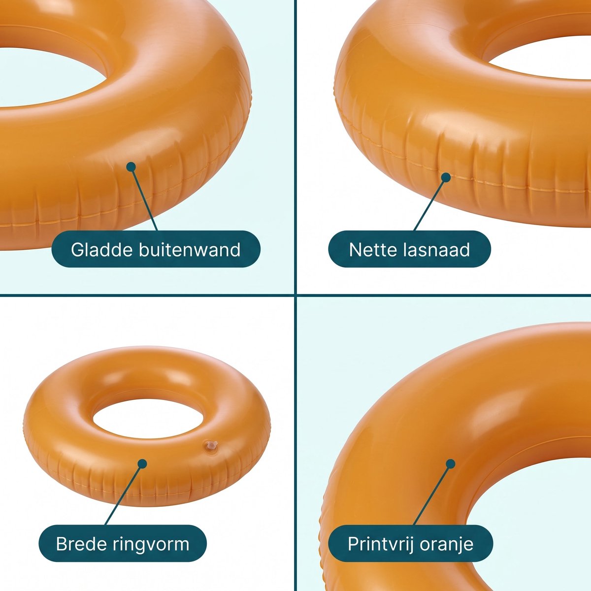 Cheqo® Zwemband Oranje - Zwemring - Opblaasbare Zwemband voor Volwassenen en Kinderen - Zwembad Speelgoed - Waterspeelgoed - Zwembad Accessoires - Opblaasband Groot - Drijfband - Float Tube voor Zwembad en Strand - Zwembenodigdheden Zomer – foto 6
