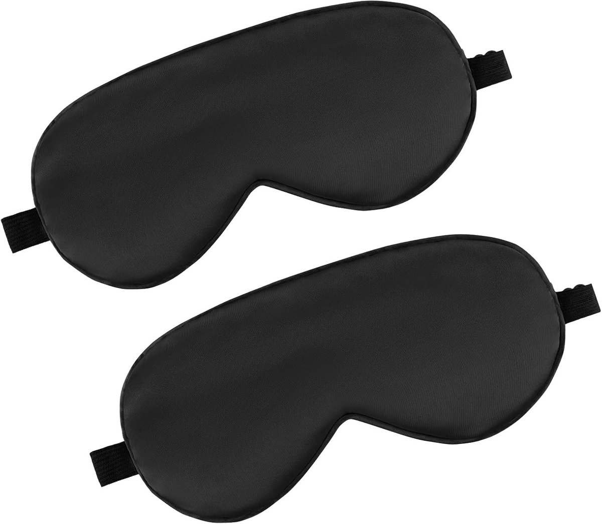 Zijdeachtig slaapmasker 2 stuks - Verstelbare en comfortabele oogbedekking voor een diepe nachtrust, ideaal voor reizen en ontspanning