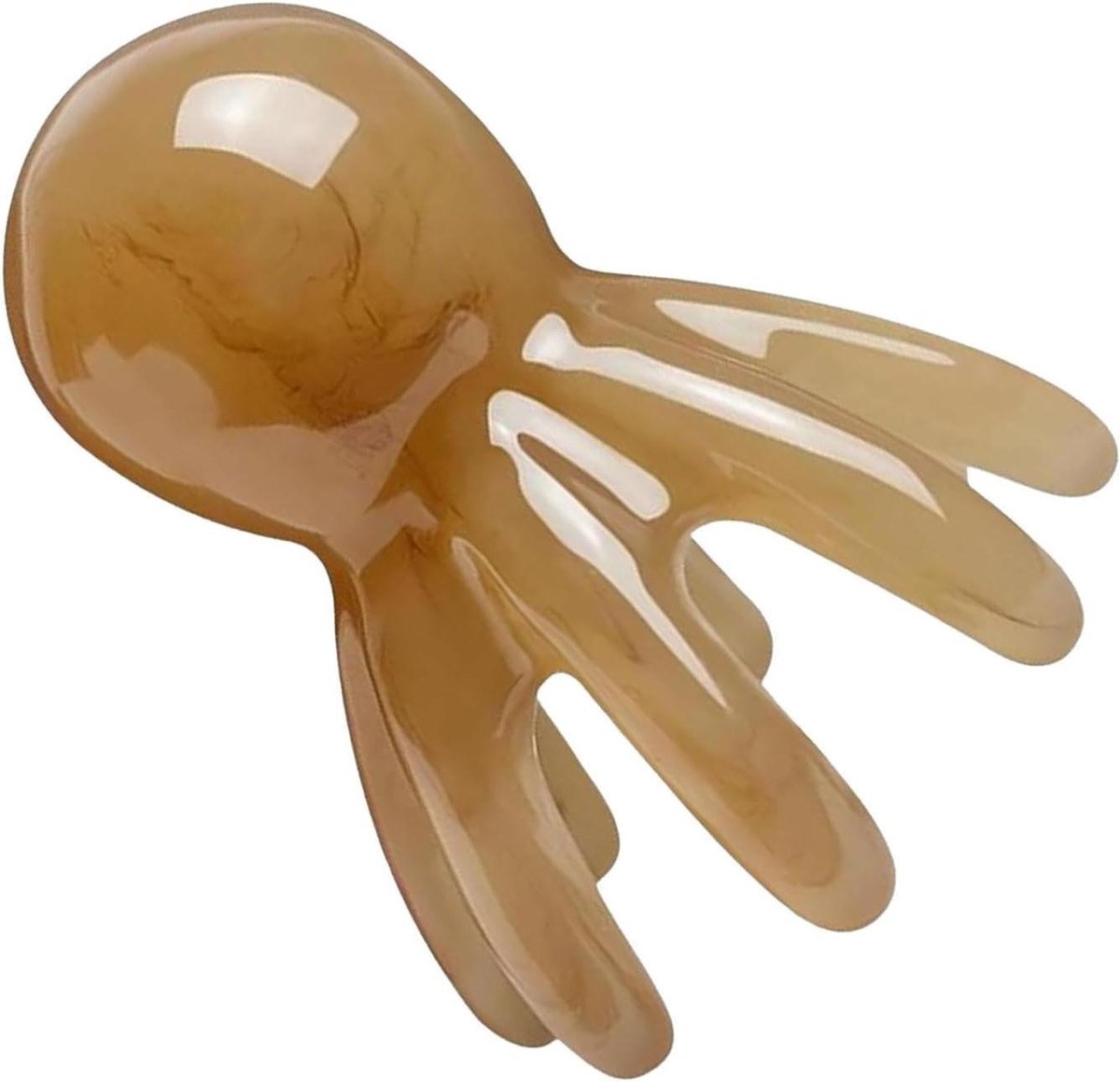 Hoofdmassageapparaat - Hoofdkrabber - Stressvermindering - Acht tentakels - 8x8x6 cm - Wit