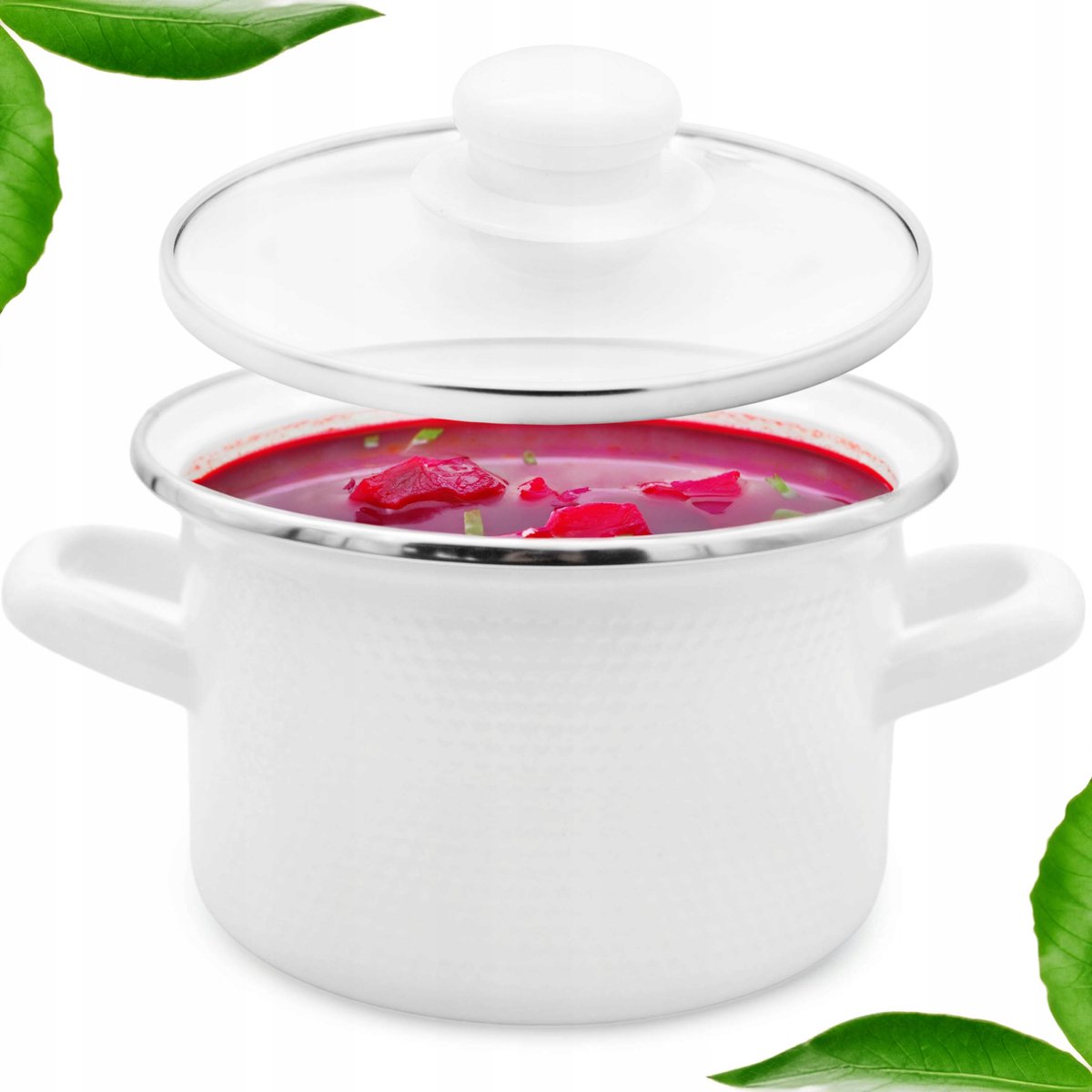 Merkloos Emmeren Kookpan 1.5L met Deksel - Traditioneel Design 14cm