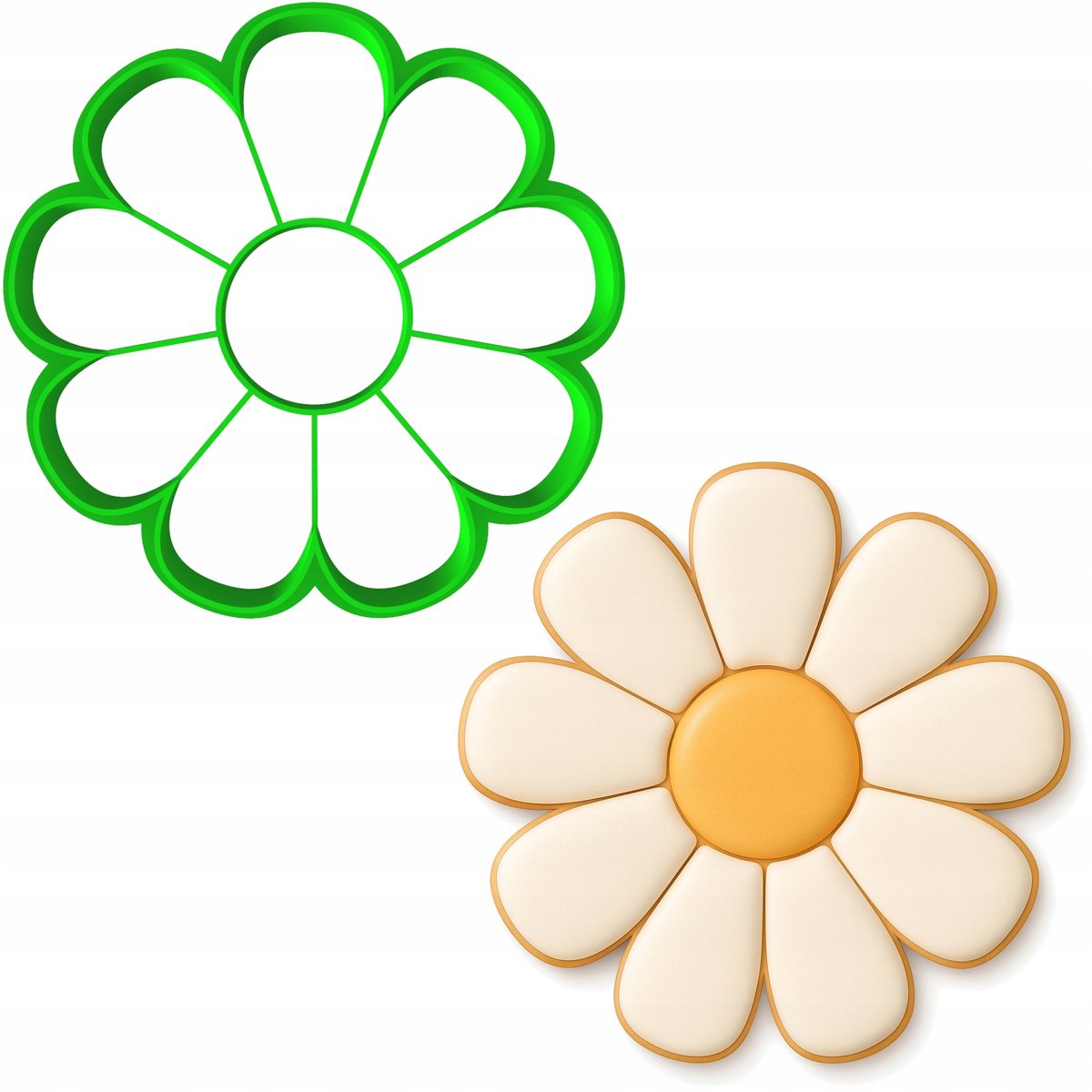 Koekjesvorm Bloem - Wielkanoc & Valentijn - 8cm PETG