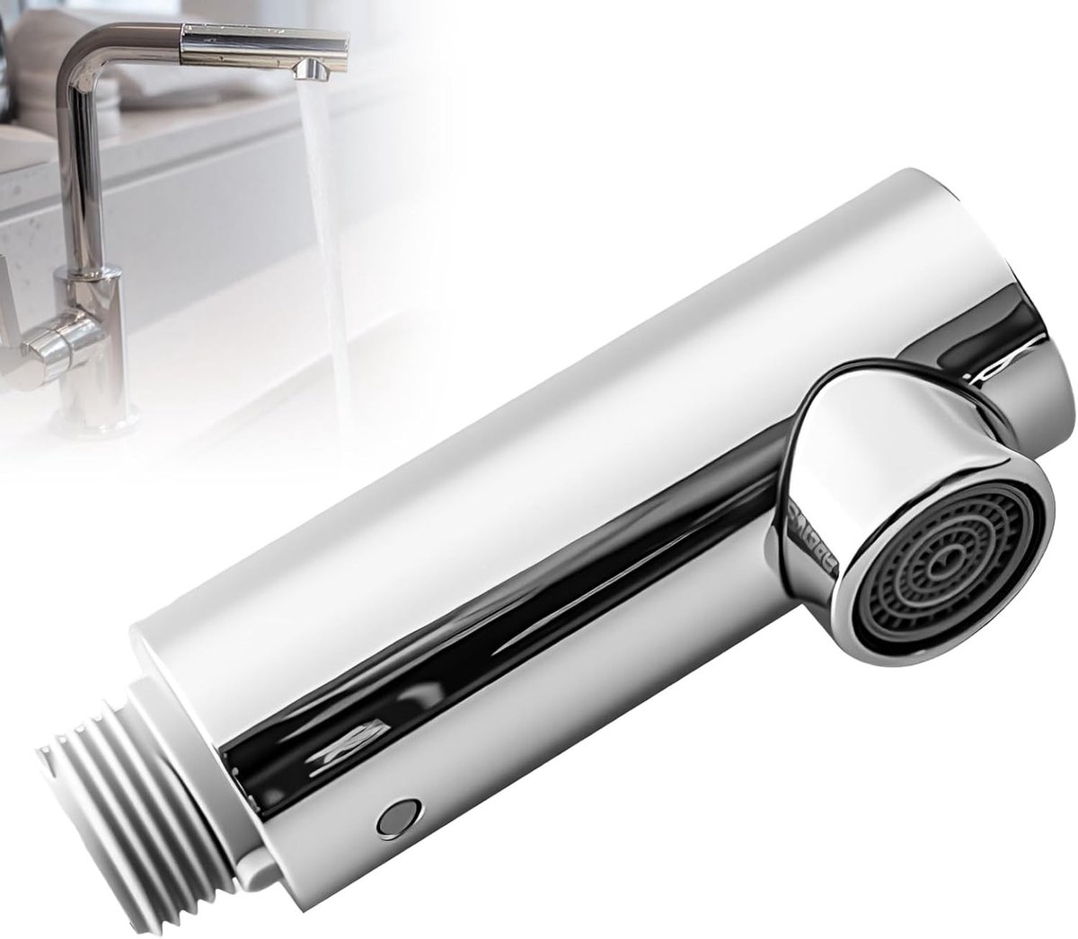 Keukenkraan Kop - Zilver - 13 cm - Uittrekbare Douchekop van Duurzaam Kunststof - Voor Keuken en Badkamer