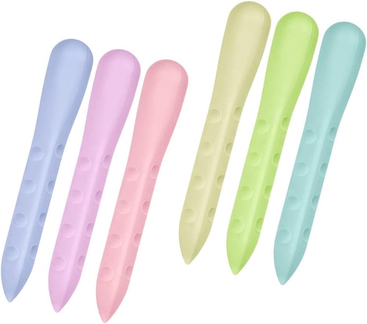 Triangle Gum Eraser Grip - 6 Stuks Universele Rubber Gum voor School, Kantoor en Schilderen (Gemengde Kleuren)