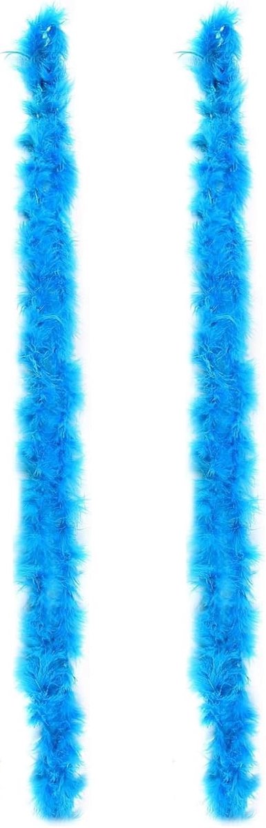 Pack van 2 Kleurrijke Fluffy Feather Boas van 2m voor Kostuums, Themapartijen, Feestdagen en Halloween Decoratie