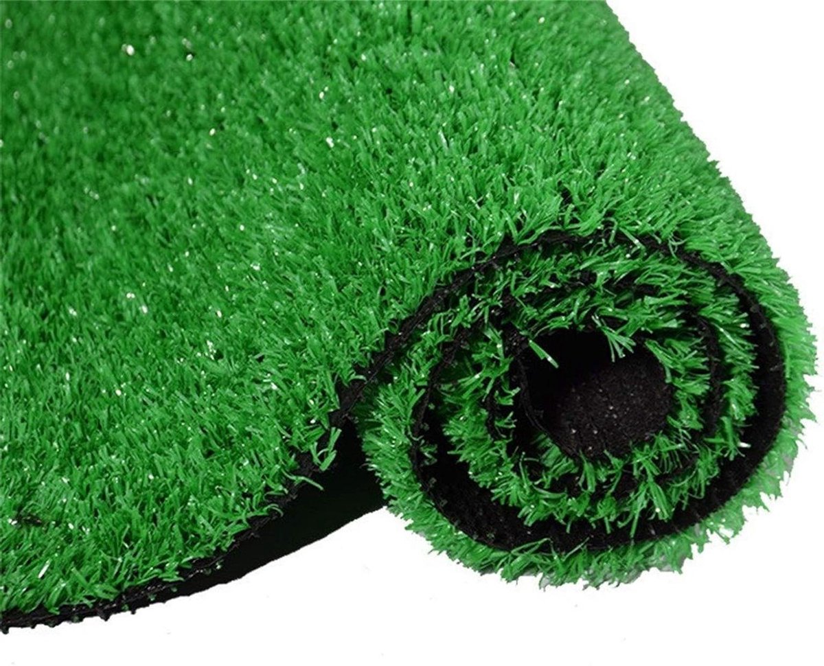 Kunstgras Tuin - Balkon Tapijt - Decoratie Buiten - Weerbestendig Ontwerp - 1 x 2 Meter - Groen