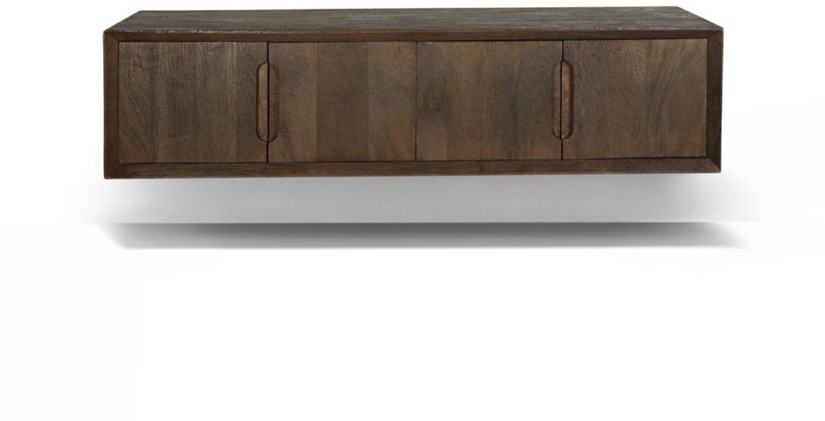 Livingfurn - Cortez zwevend tv-meubel 140 cm - bruin