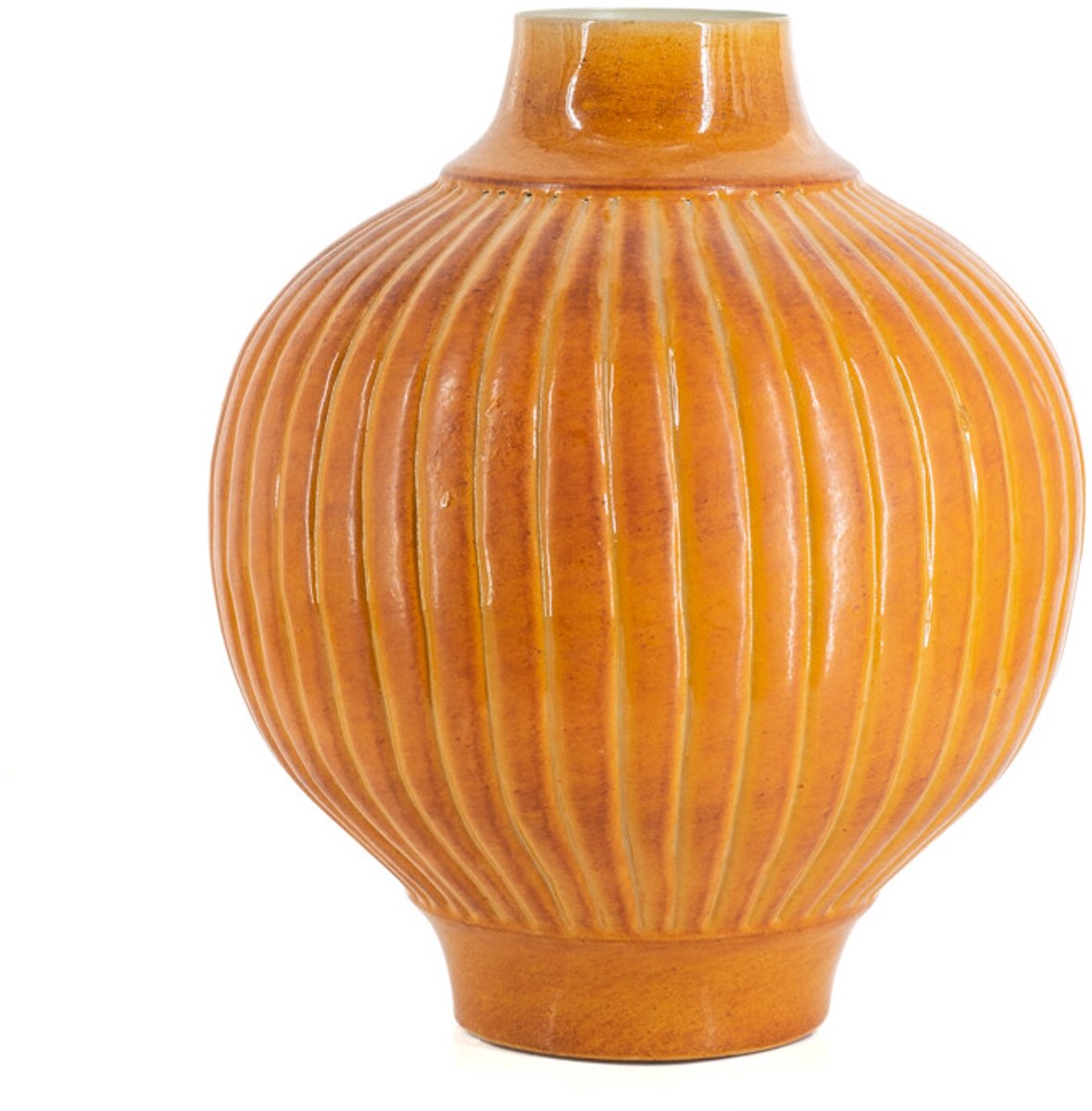 Metalen vaas tangerine