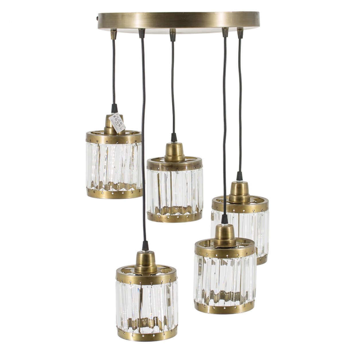 Hanglamp rond 5 bollen