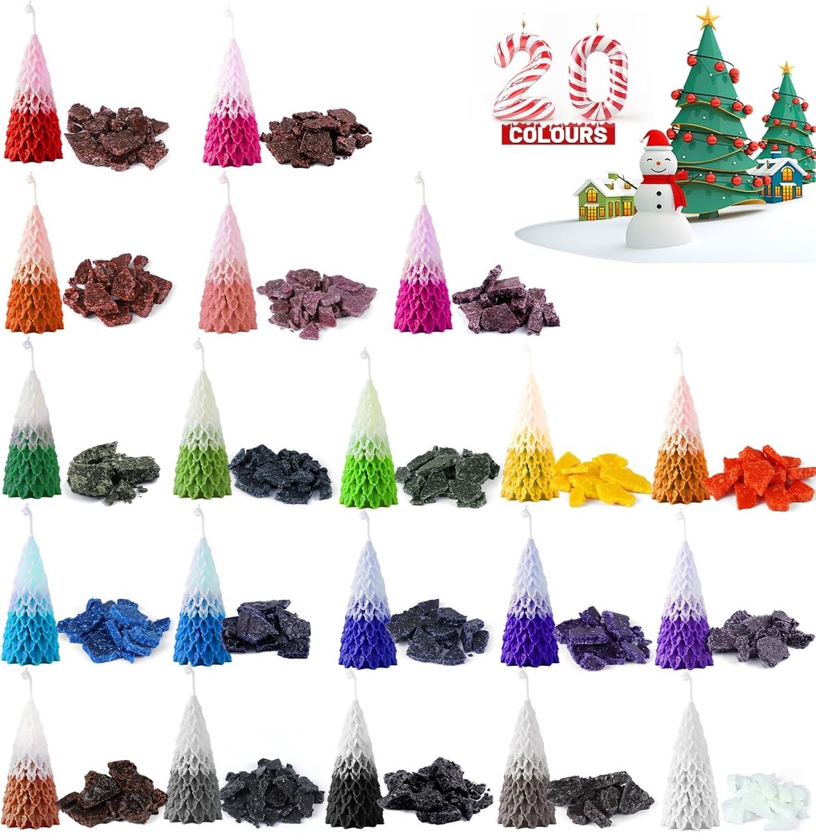 Kleuren Kaarsverfset - Multicolor - 20 Stuks - Supergeconcentreerde Kaarsverf voor DIY - Voor het Maken van Gekleurde Kaarsen