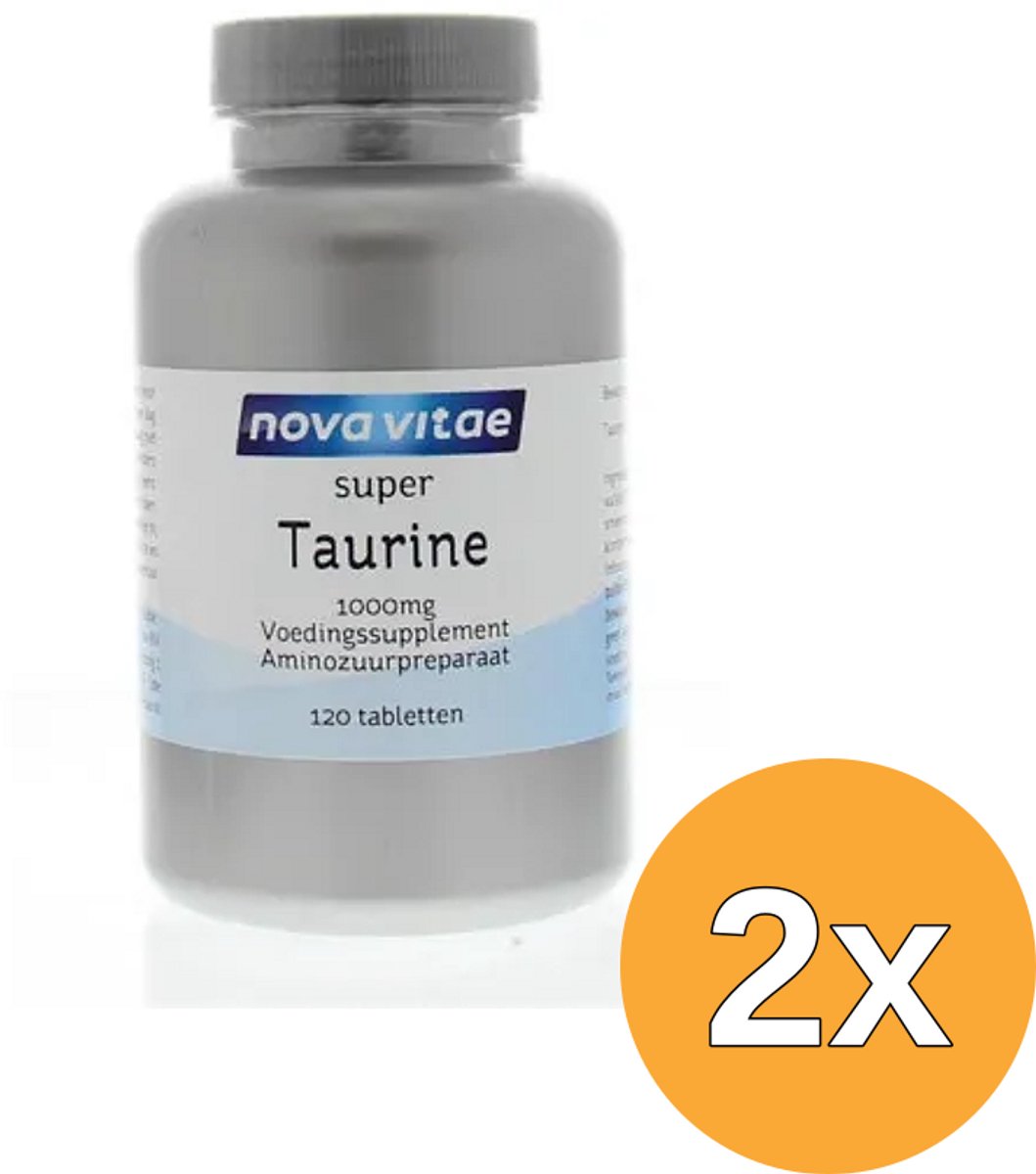 2x Nova Vitae Taurine 1000 mg (120 tabletten)