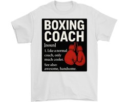 Grappig Boksen Shirt – BOXING COACH – Sport Outfit – Unisex T-Shirt voor Dames & Heren – Leuk Cadeau