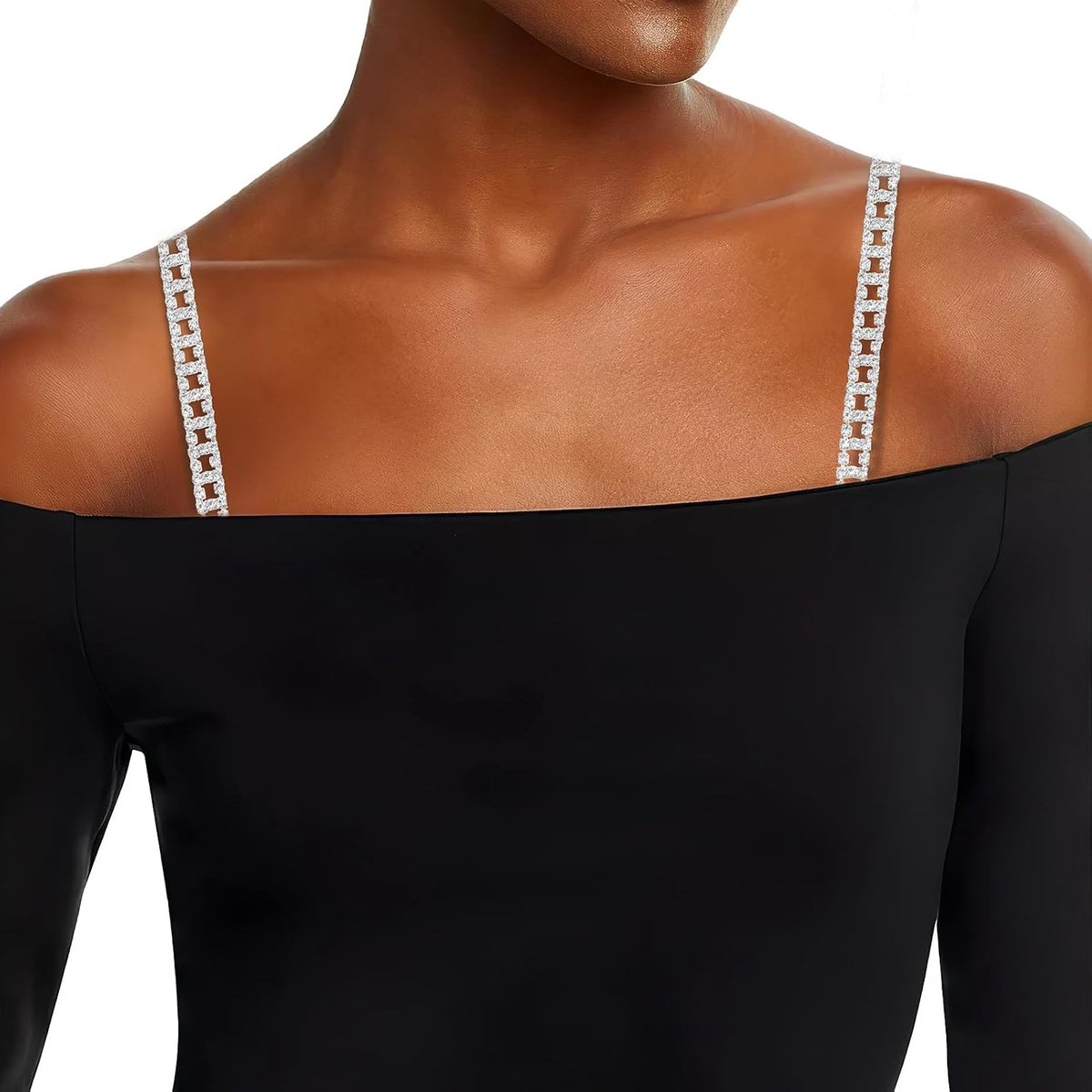 Verstelbare en niet-slip bh met strass, 2-delig setje voor bruiloften, tops en jurken