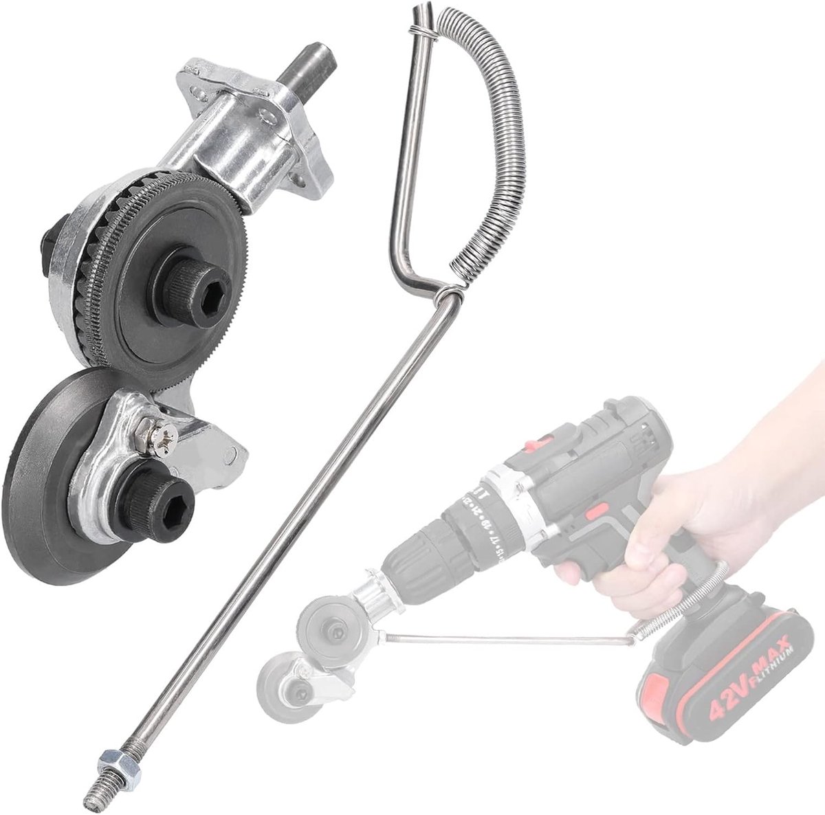 Elektrische metaalschaar - Boorhulpstuk knipper - Metaal snijden - Snel en veilig - 0.8 mm dikte - One Color