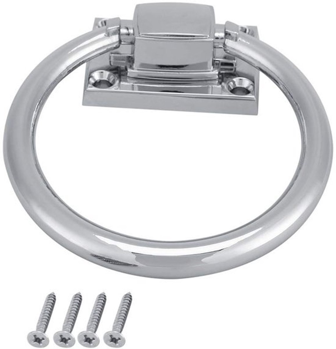 Solidchoice - Dailygoody - Glanzende Zilveren Trekring - Roestvrijstalen