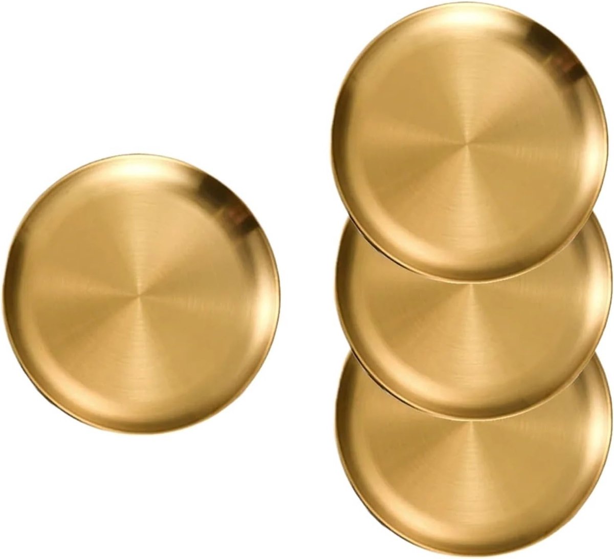 Ronde Borden - Stalen Platen - Buiten Eten - Warmte Houdend - 23 cm - Metaal