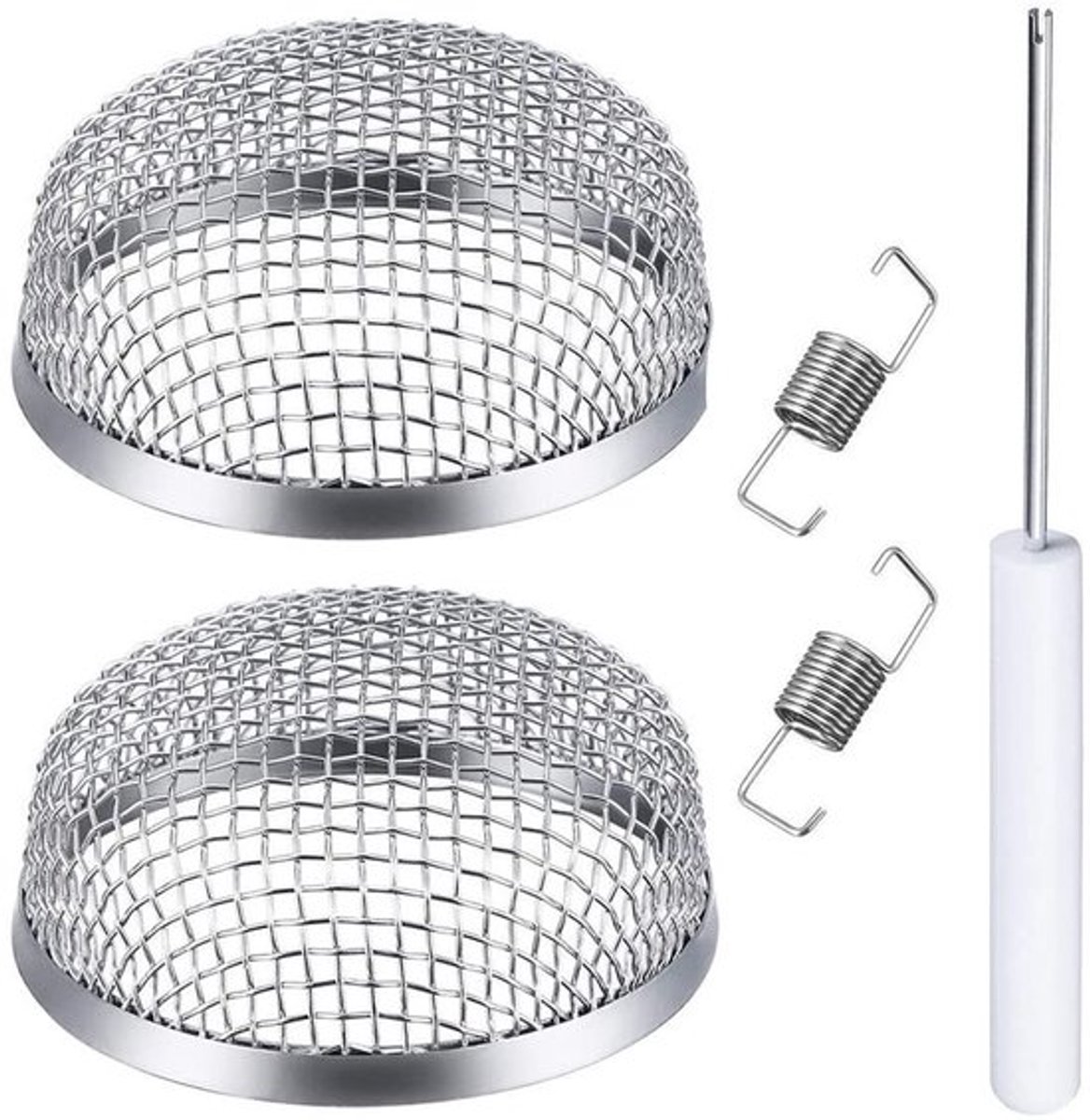 Dailygoods- Vliegengaas 2,8 inch - Roestvrij staal - 2 stuks
