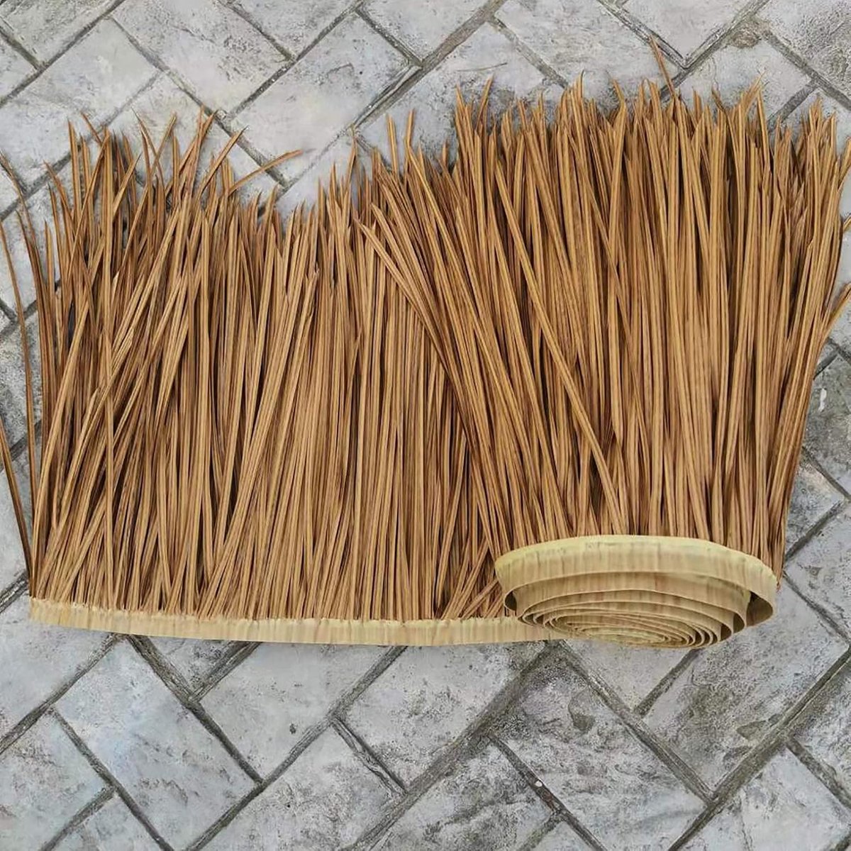 Stro Dak Rieten - Kunstmatige Riet Tegal - Tuin Decoratie - Hotmelt Bevestiging - Rol Dak - Natuurlijk
