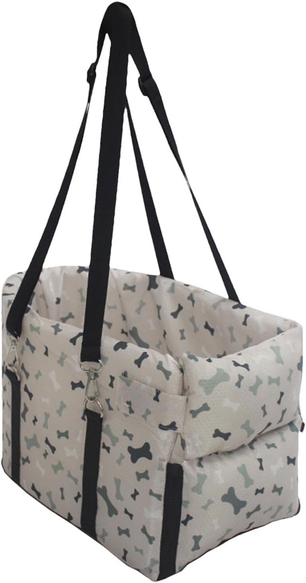 Kattenautostoeltje - Honden autostoel - Veilig reizen - Afneembaar en wasbaar - 42x23x24cm - Lichtgrijs