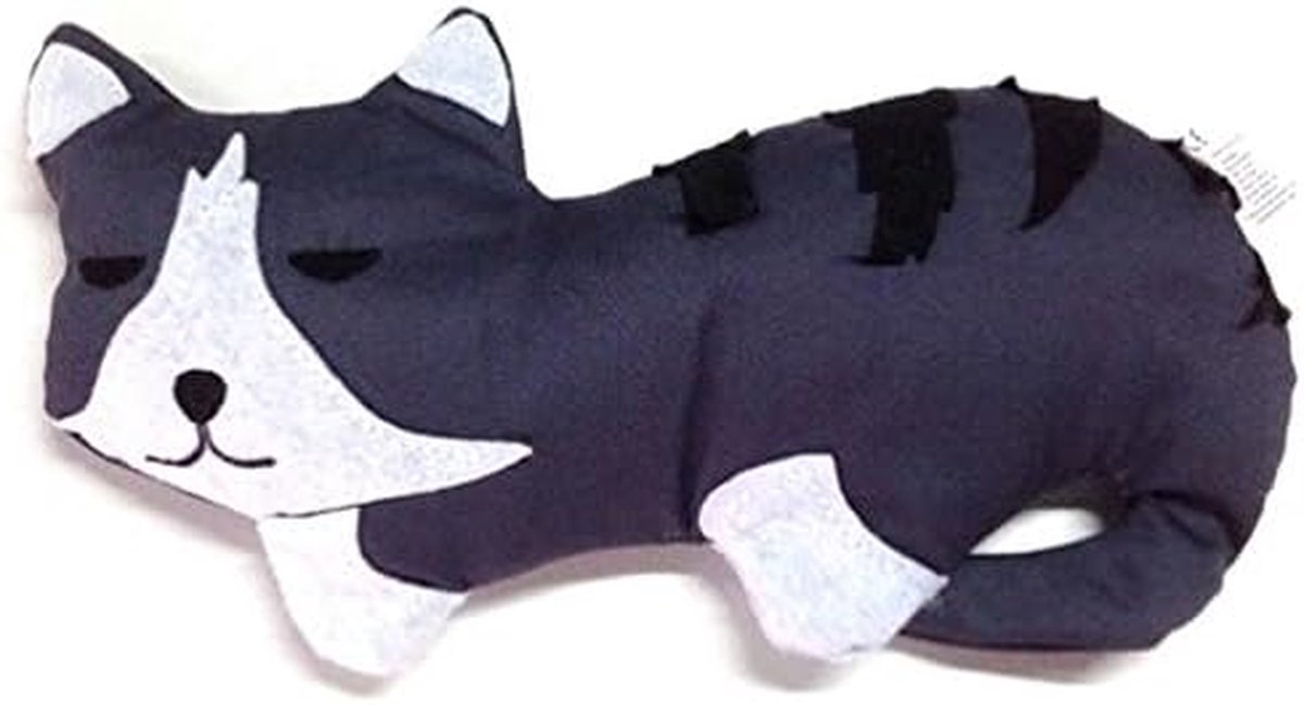 Warmtekussen Kat - Magnetronkussen Lavendel - Ontspanning en Comfort - Met Rustgevende Geur - 275 cm Breed - Grijs