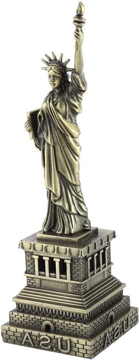 Inovra Plus - Metalen Vrijheidsbeeld Model 15cm - Amerikaans Decoratie Ambacht voor