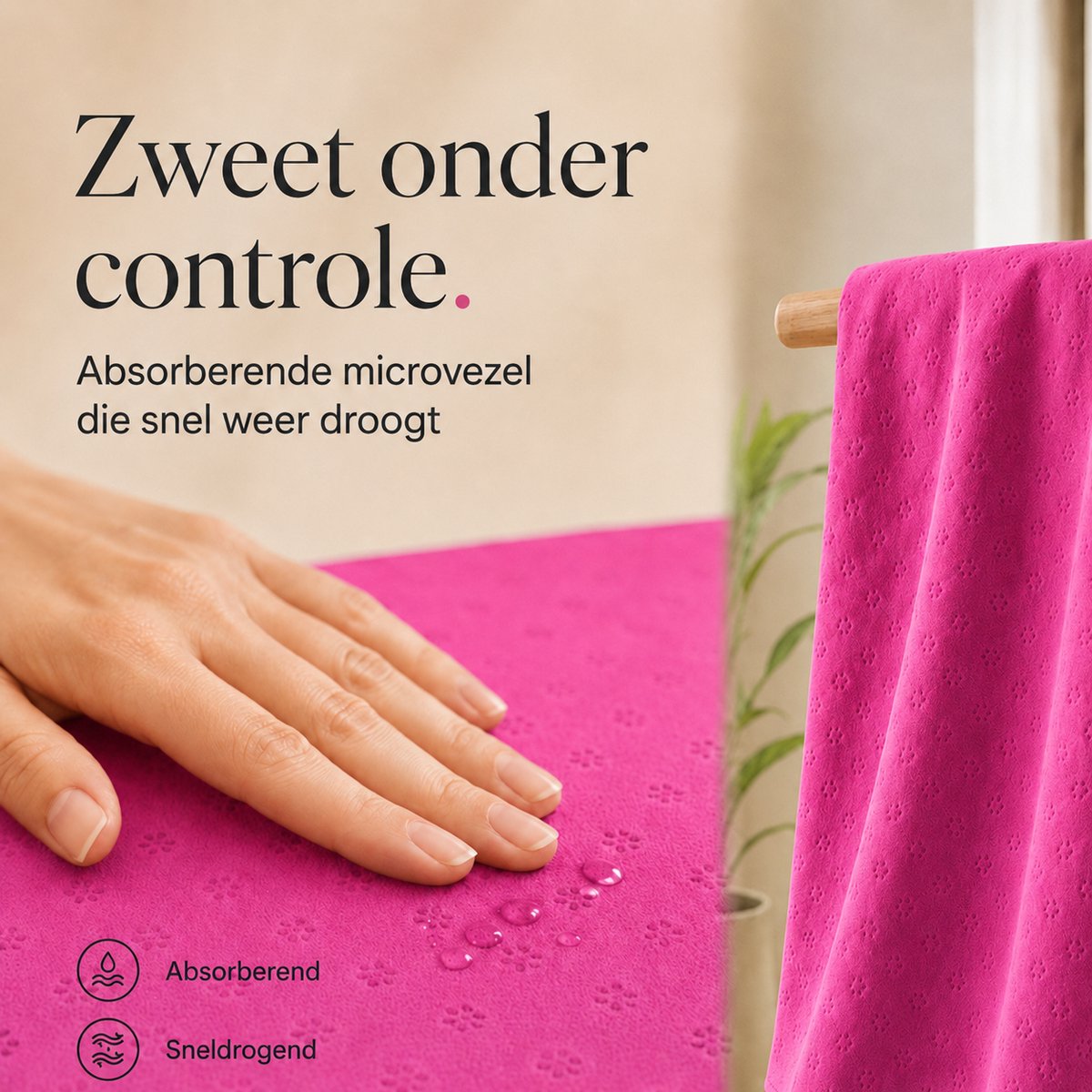 Sercano Yoga Handdoek 180x82cm thumbnail 2