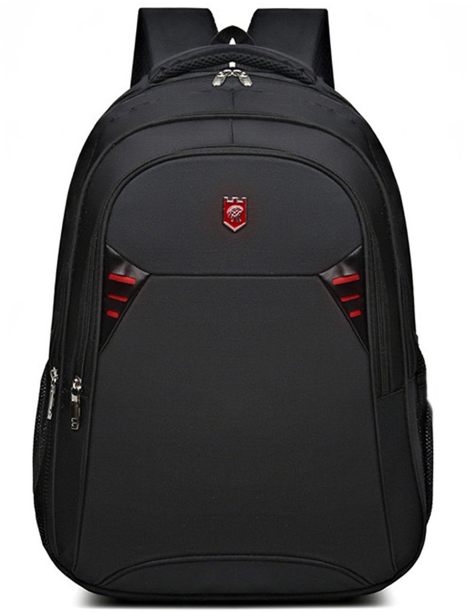 Zwarte rugzak - Laptoprugzak - Ruime casual rugzak - Minimalistisch design - Unisex - Geschikt voor sport, reizen, wandelen, werk en school - Zwart