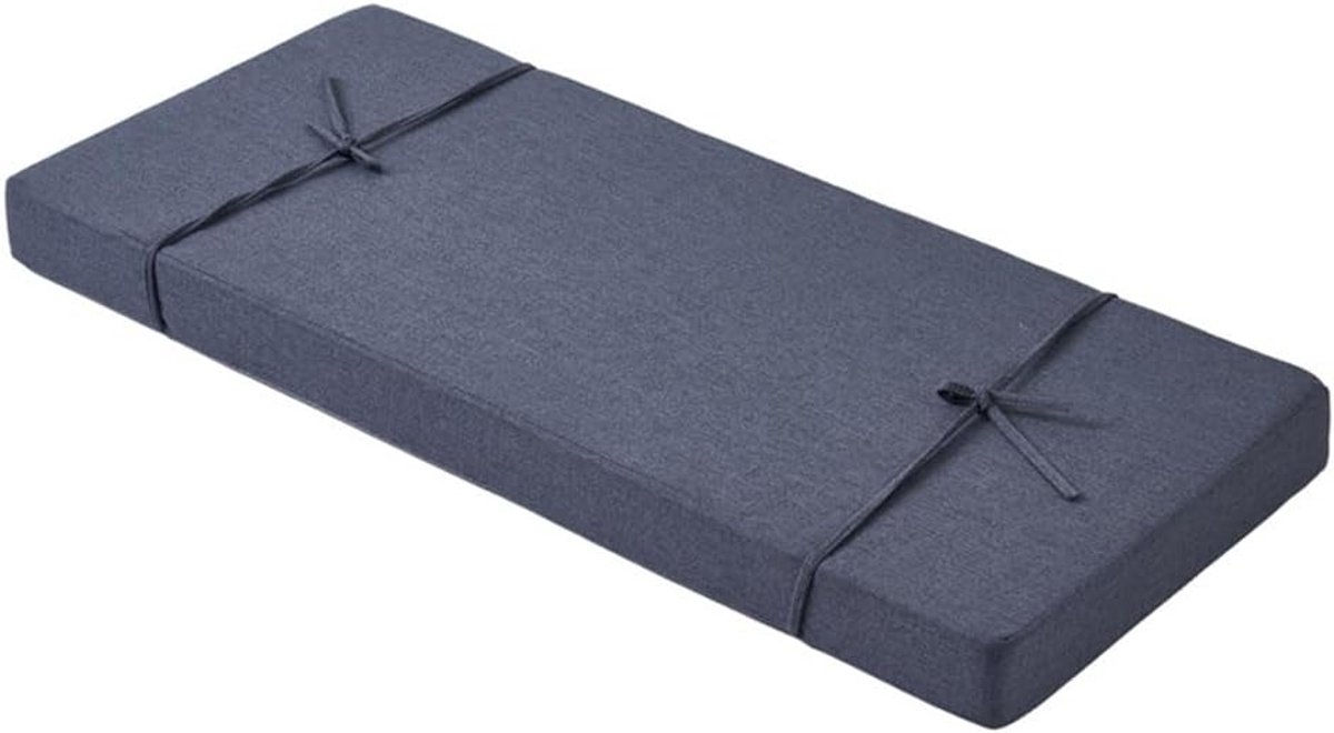 Hoogwaardig Kussen - Zitkussen Bank - Comfortabel Zitten - Waterafstotend Katoen-Linnen - 99x35 cm - Blauw