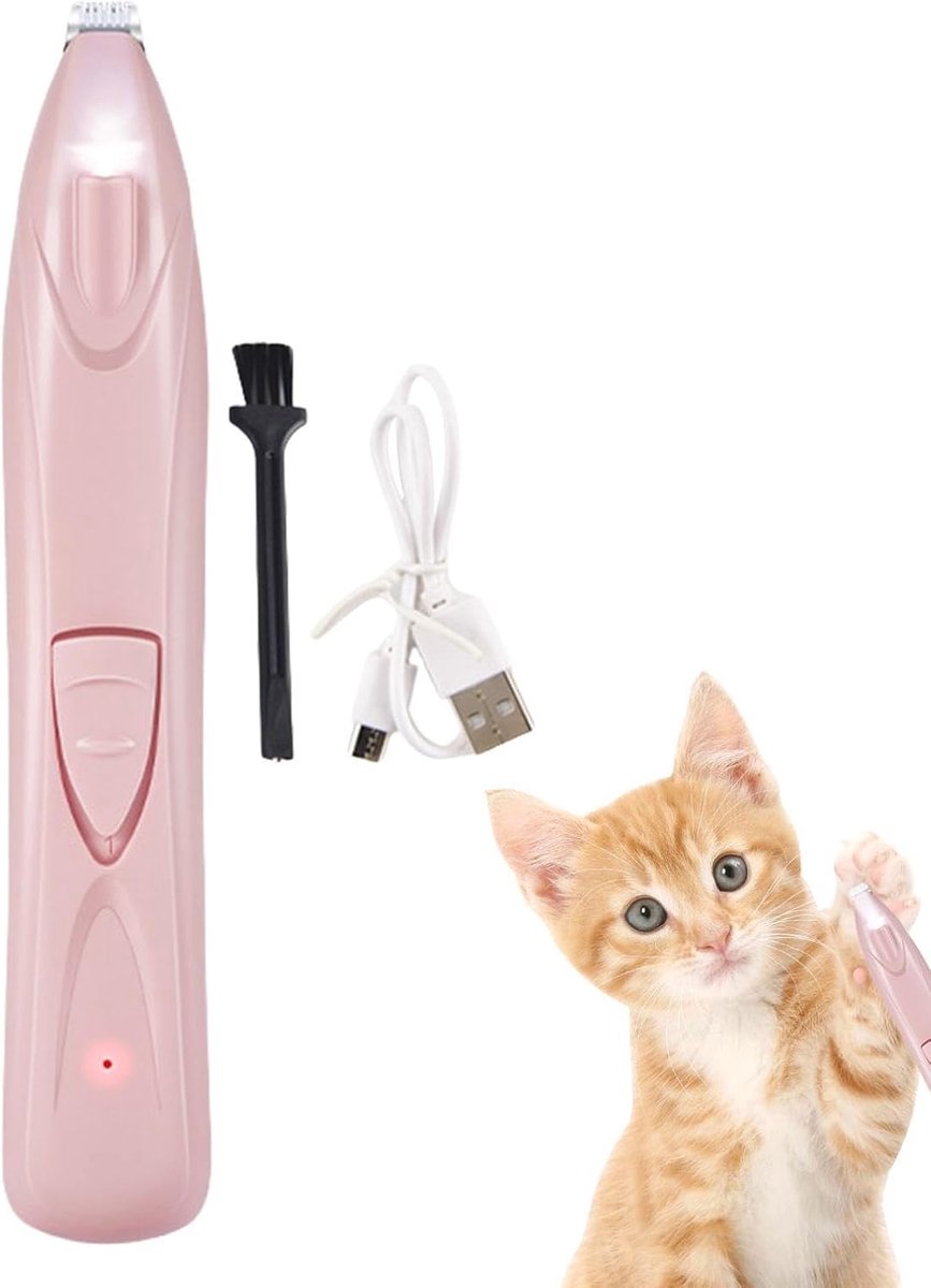 Honden Haar Trimmer - Katten Trimmer - Huisdier Verzorging - Ingebouwd LED Licht - 16.5 cm - Wit