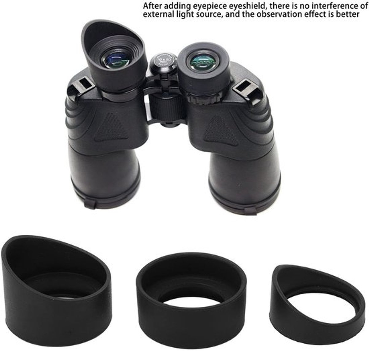 Zeynomax - Microscoop Oculair Covers - Zachte Rubber Oogbeschermers - 3 Stuks