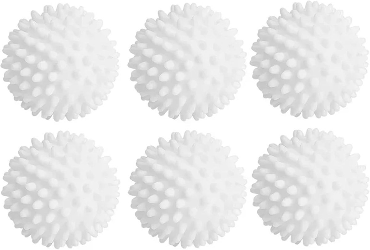 Wasballen Droger ballen Kleding beschermen Verkort droogtijd 6 stuks Wit
