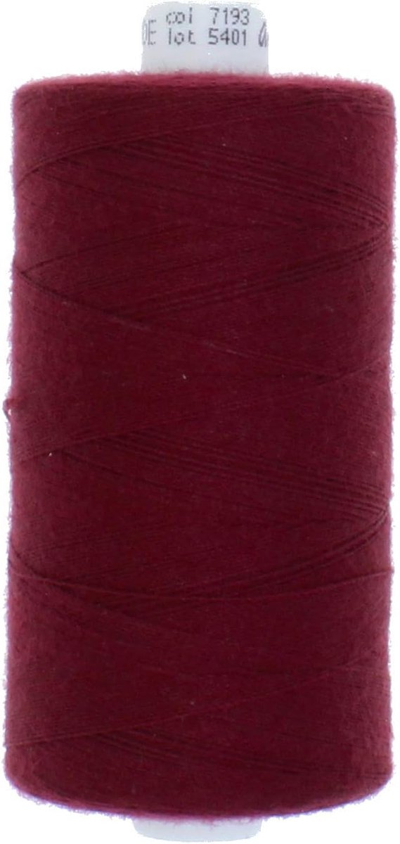 Naaigaren Polyester - Naaimachine garen - Kleding Maken - Hoge Scheurvastheid - 1000 Meter - Bordeauxrood