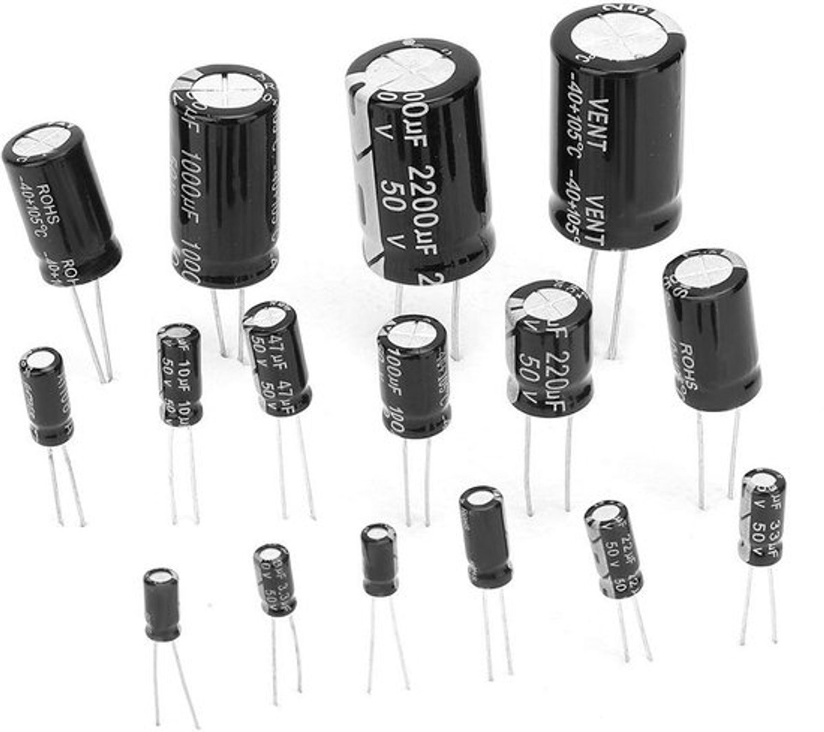 Shopcentral - Electrolytische condensatoren - 150pcs set - Hoogwaardige