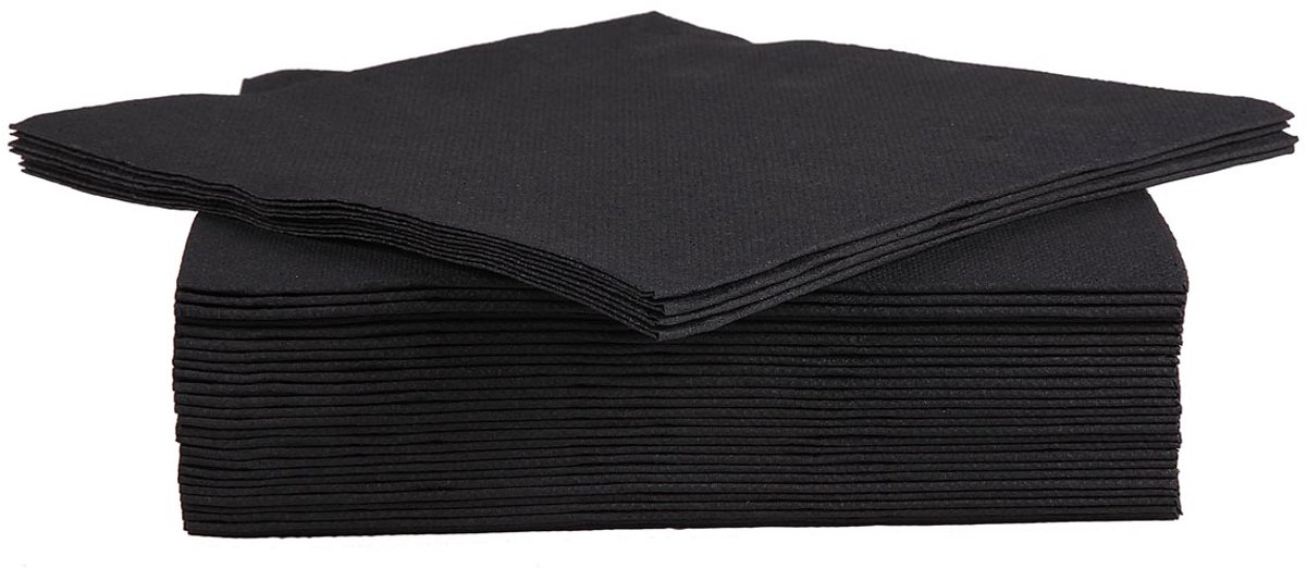 Cosy & Trendy servet | 38 x 38 cm | zwart | 40 stuks